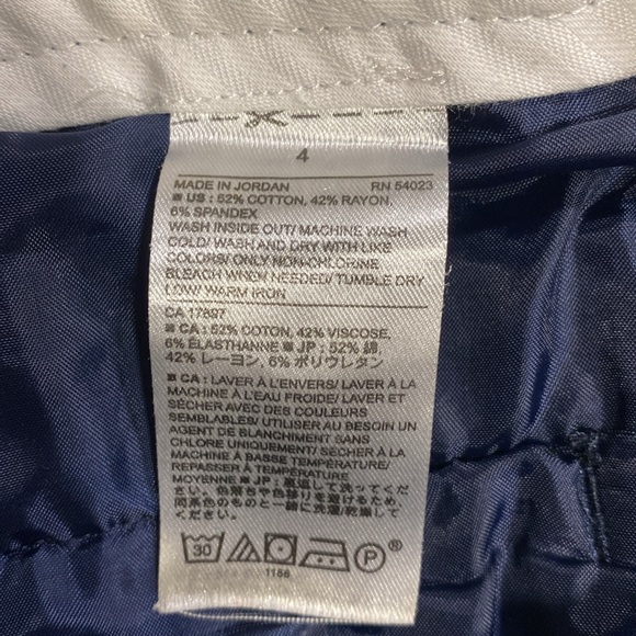 Banana Republic Factory Navy and Tan Pinstripe Pant - Picture 5 of 7